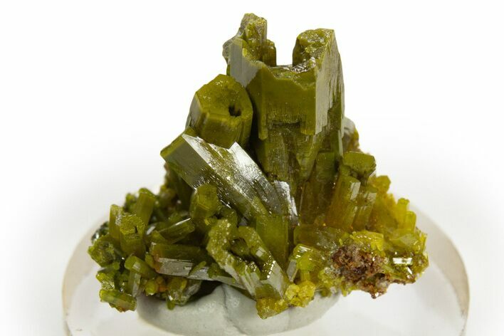 Lustrous Forest-Green Pyromorphite Crystal Cluster - China #330100